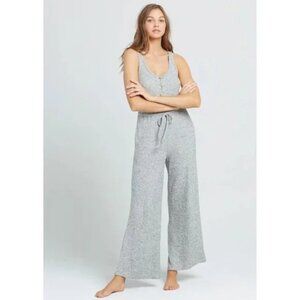L*Space Head In The Clouds Ribbed Wide-Leg Jumpsuit